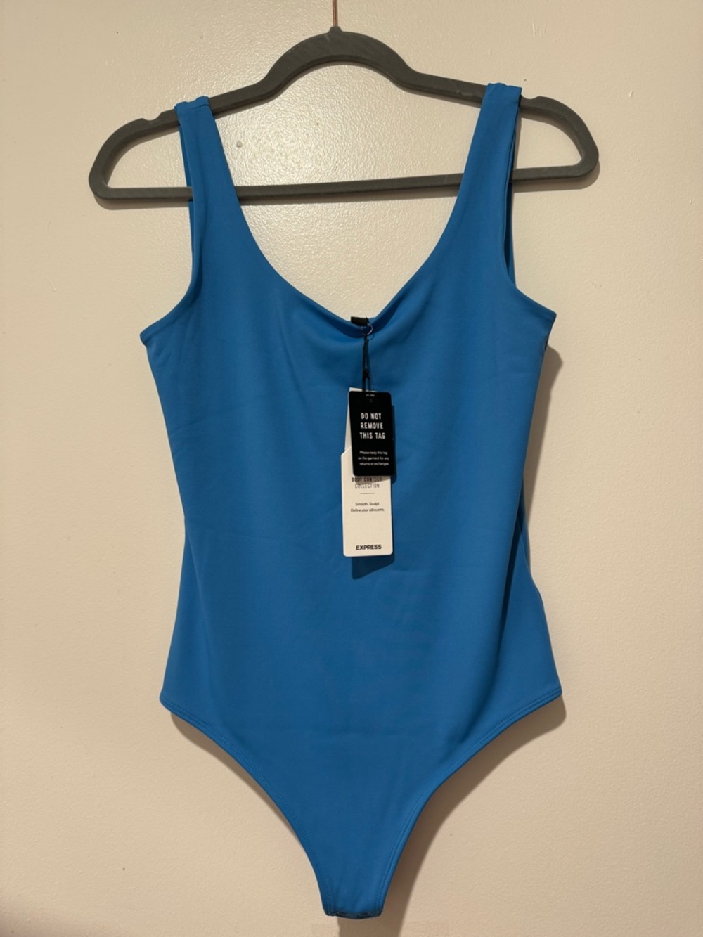 Express Royal Blue Scoop Bodysuit